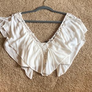 NWOT White lulus crop top